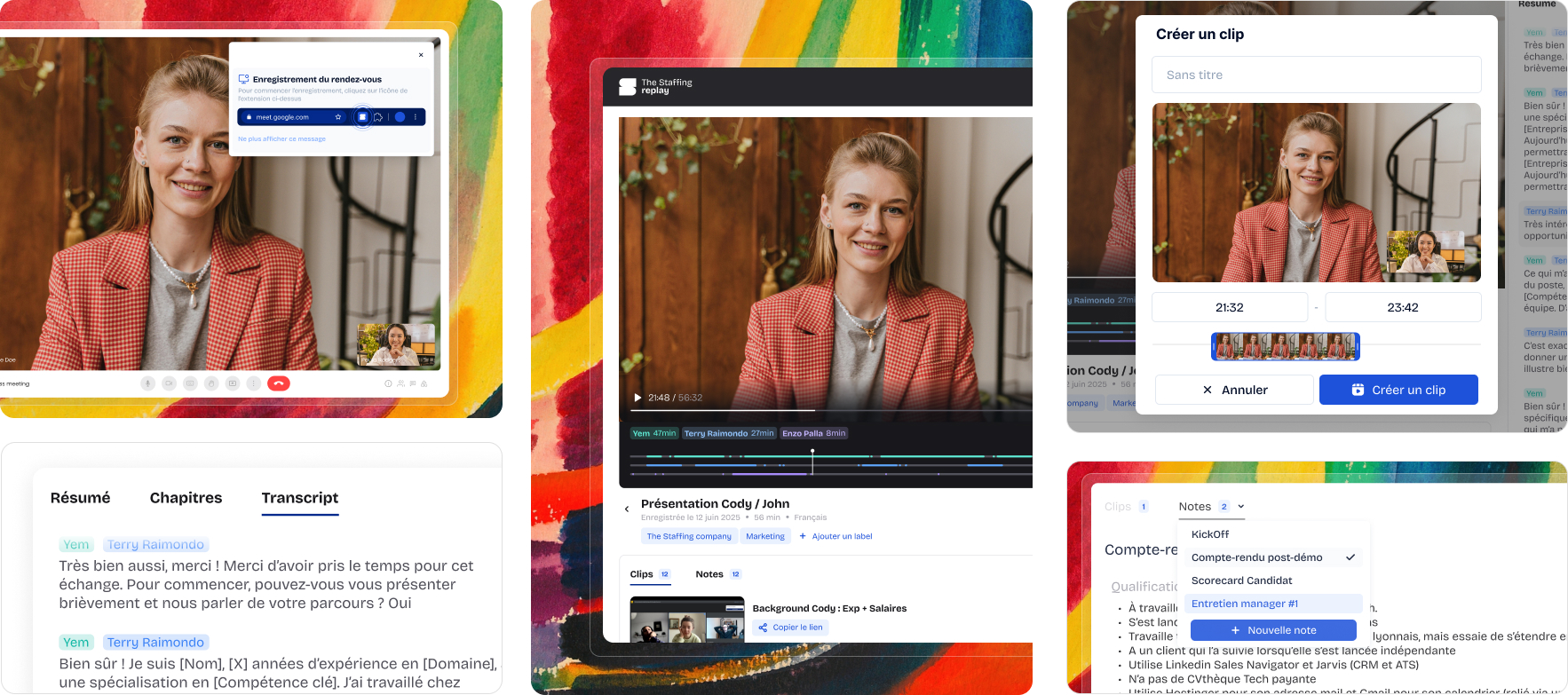 Présentation de l'UI du meet recorder